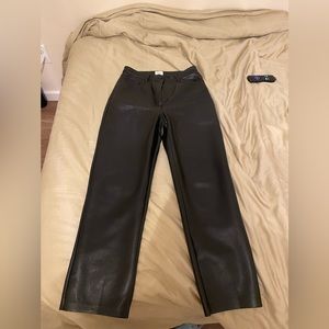 Aritzia - Black Wilfred Melina vegan leather pants.